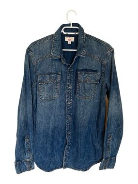 True Religion Denim Shirt Size L